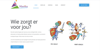 website voor Levenskrachtexpert Manitu